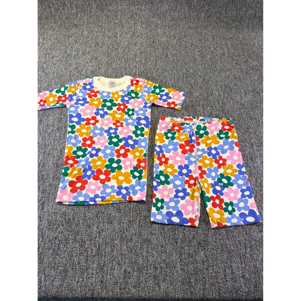 Hanna Andersson Pajamas Kids 14-16 Multi Floral 100% Organic Cotton Snug Fit Set